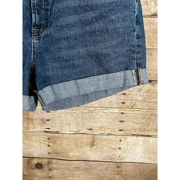 FREE ASSEMBLY SUPER HIGH RISE CLASSIC CASUAL EVERYDAY CUFFED DENIM SHORTS SZ. 14 - Picture 4 of 6